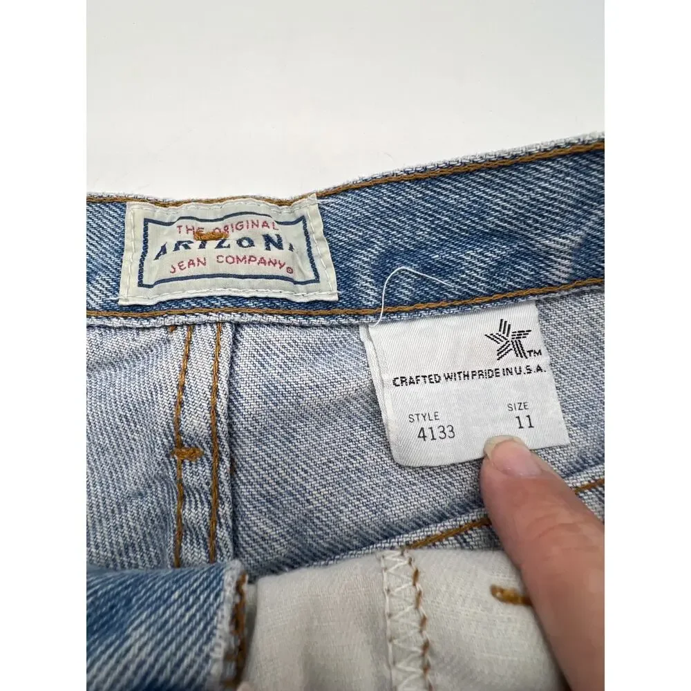 Vintage Arizona Jean Co‎ High Rise Denim Mom Shorts USA Made 11